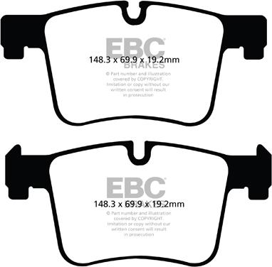 EBC Brakes DP22105 - Əyləc altlığı dəsti, əyləc diski furqanavto.az