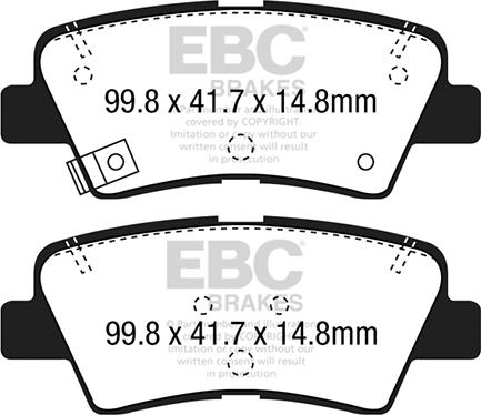 EBC Brakes DP22188 - Əyləc altlığı dəsti, əyləc diski furqanavto.az