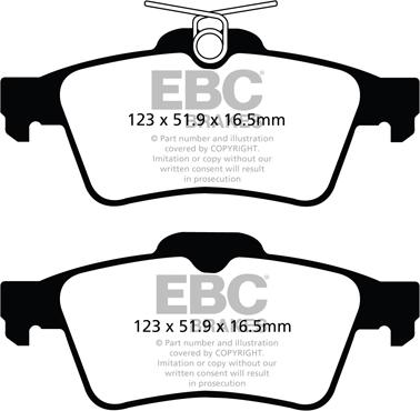 EBC Brakes DP22121 - Əyləc altlığı dəsti, əyləc diski furqanavto.az