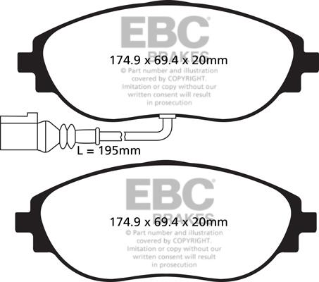 EBC Brakes DP22127 - Əyləc altlığı dəsti, əyləc diski furqanavto.az