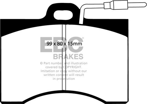 EBC Brakes DP221 - Əyləc altlığı dəsti, əyləc diski furqanavto.az