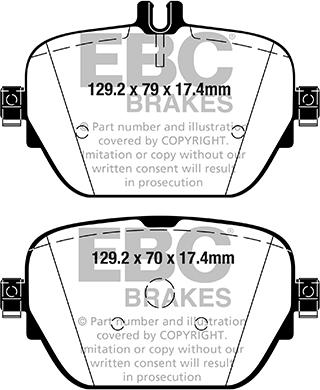 EBC Brakes DP32314C - Əyləc altlığı dəsti, əyləc diski furqanavto.az