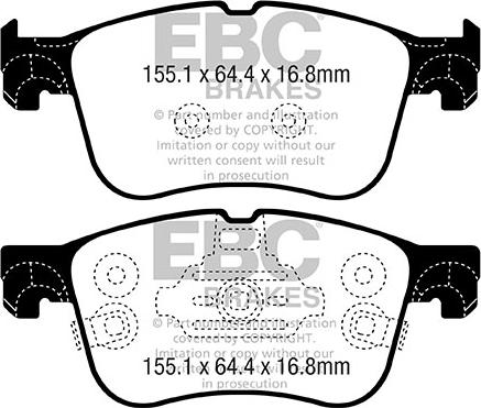 EBC Brakes DPX2372 - Əyləc altlığı dəsti, əyləc diski furqanavto.az