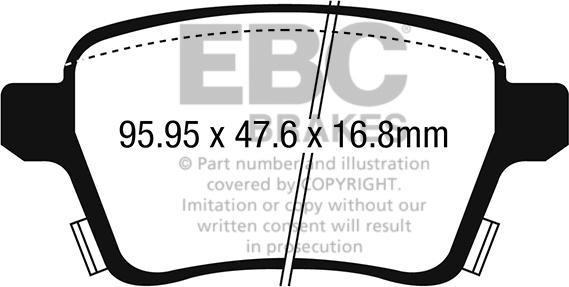 EBC Brakes DP22250 - Əyləc altlığı dəsti, əyləc diski furqanavto.az