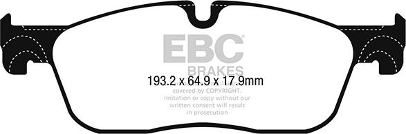 EBC Brakes DP42251R - Əyləc altlığı dəsti, əyləc diski furqanavto.az