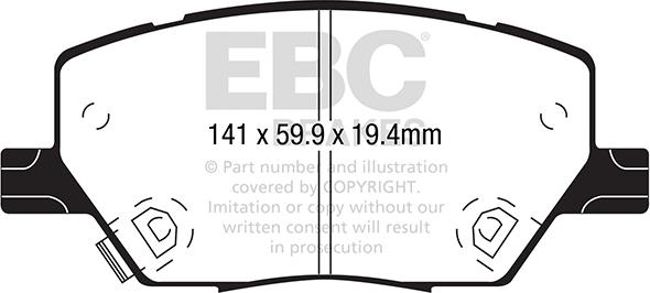 EBC Brakes DP22239 - Əyləc altlığı dəsti, əyləc diski furqanavto.az