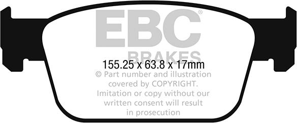 EBC Brakes DP42273R - Əyləc altlığı dəsti, əyləc diski furqanavto.az
