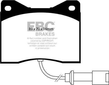 EBC Brakes DP4753R - Əyləc altlığı dəsti, əyləc diski furqanavto.az