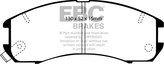 EBC Brakes DP705 - Əyləc altlığı dəsti, əyləc diski furqanavto.az