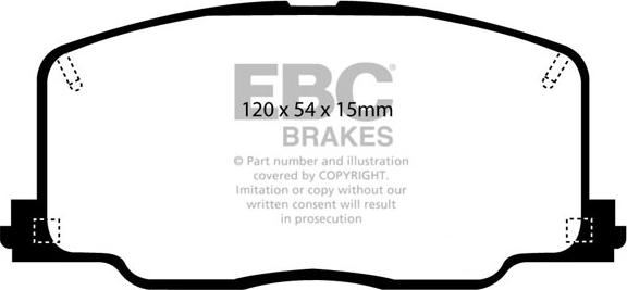 EBC Brakes DP2725 - Əyləc altlığı dəsti, əyləc diski furqanavto.az