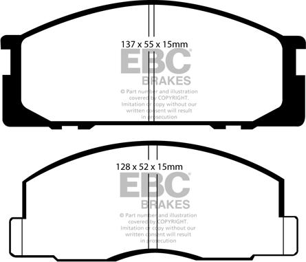 EBC Brakes DP743 - Əyləc altlığı dəsti, əyləc diski furqanavto.az