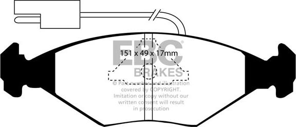 EBC Brakes DP704 - Əyləc altlığı dəsti, əyləc diski furqanavto.az