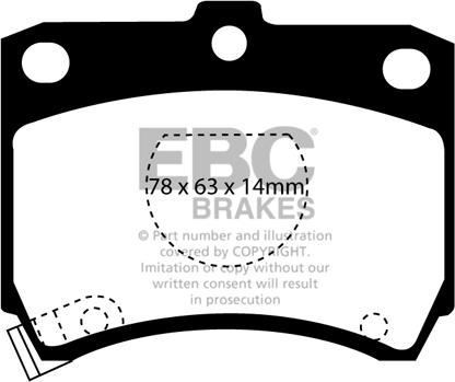 EBC Brakes DP737 - Əyləc altlığı dəsti, əyləc diski furqanavto.az