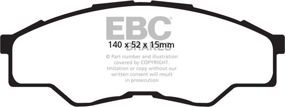 EBC Brakes DPX2001 - Əyləc altlığı dəsti, əyləc diski furqanavto.az