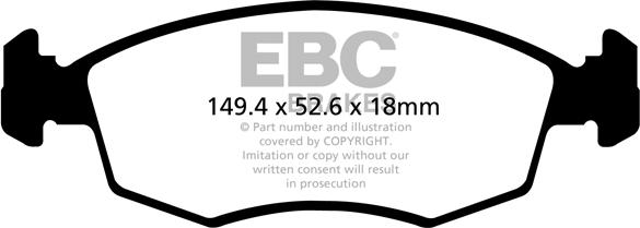 EBC Brakes DPX2142 - Əyləc altlığı dəsti, əyləc diski furqanavto.az