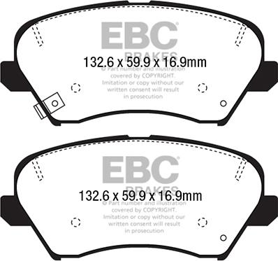 EBC Brakes DPX2232 - Əyləc altlığı dəsti, əyləc diski furqanavto.az