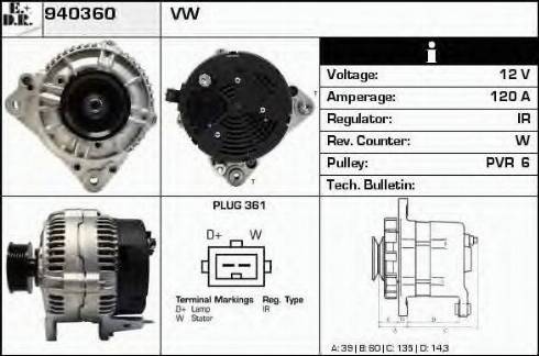 EDR 940360 - Alternator furqanavto.az