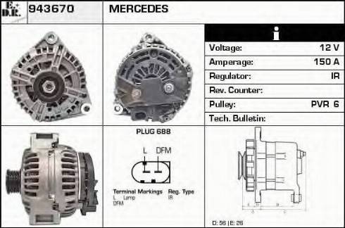 EDR 943670 - Alternator furqanavto.az