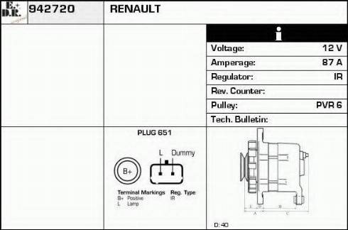 EDR 942720 - Alternator furqanavto.az