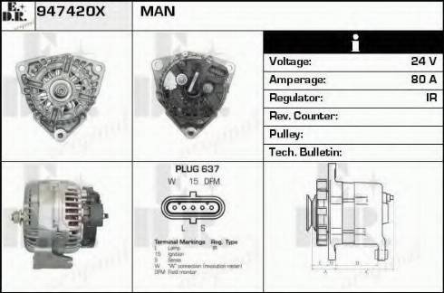 EDR 947420X - Alternator furqanavto.az