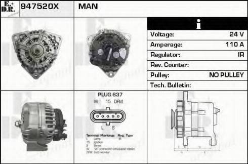 EDR 947520X - Alternator furqanavto.az