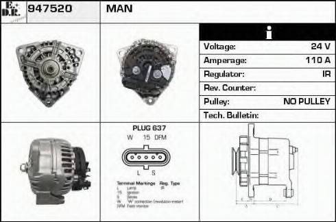 EDR 947520 - Alternator furqanavto.az