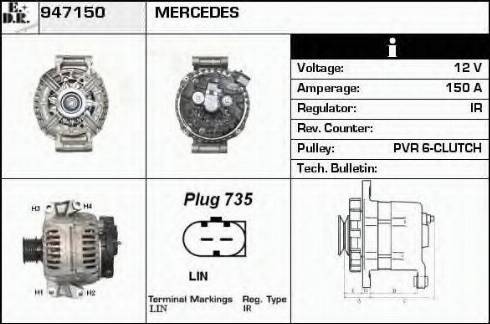 EDR 947150 - Alternator furqanavto.az