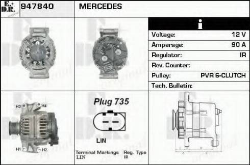 EDR 947840 - Alternator furqanavto.az