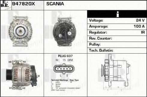 EDR 947820X - Alternator furqanavto.az