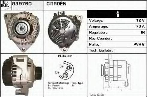 EDR 939760 - Alternator furqanavto.az