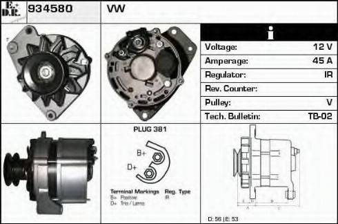 EDR 934580 - Alternator furqanavto.az