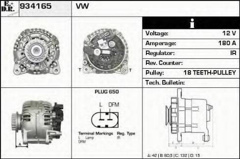 EDR 934165 - Alternator furqanavto.az