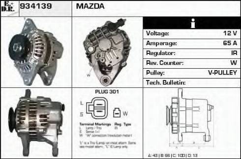 EDR 934139 - Alternator furqanavto.az