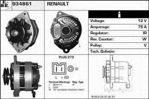 EDR 934861 - Alternator furqanavto.az