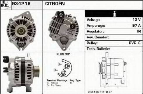 EDR 934218 - Alternator furqanavto.az