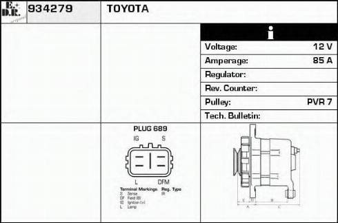 EDR 934279 - Alternator furqanavto.az