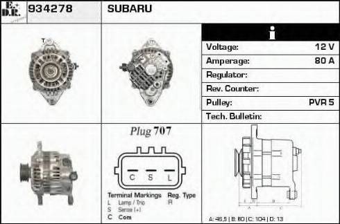 EDR 934278 - Alternator furqanavto.az