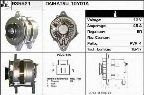 EDR 935521 - Alternator furqanavto.az