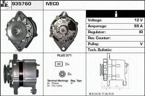 EDR 935760 - Alternator furqanavto.az