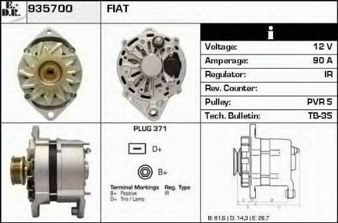 EDR 935700 - Alternator furqanavto.az