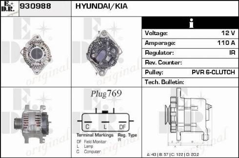 EDR 930988 - Alternator furqanavto.az