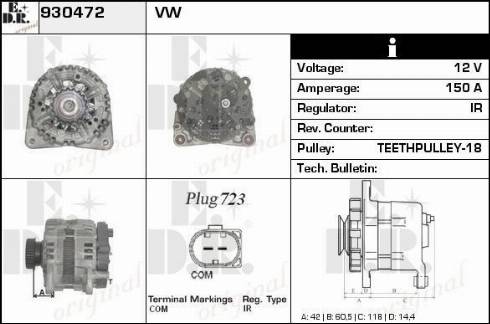 EDR 930472 - Alternator furqanavto.az