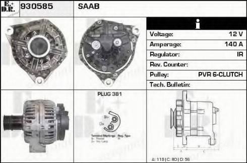 EDR 930585 - Alternator furqanavto.az