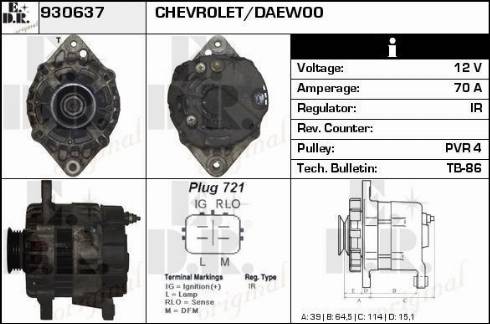 EDR 930637 - Alternator furqanavto.az