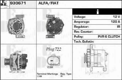 EDR 930671 - Alternator furqanavto.az