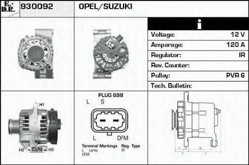 EDR 930092 - Alternator furqanavto.az