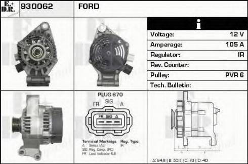 EDR 930062 - Alternator furqanavto.az