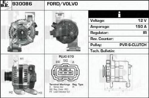 EDR 930086 - Alternator furqanavto.az