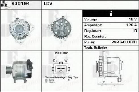 EDR 930194 - Alternator furqanavto.az