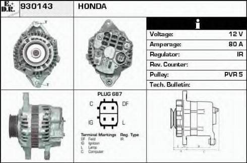 EDR 930143 - Alternator furqanavto.az